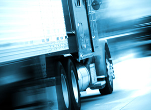 truck in motion
